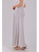 Lumière Skirt – Clarisse İlkbahar/Yaz Koleksiyonu Clarisse Lumière gri saten maxi etek