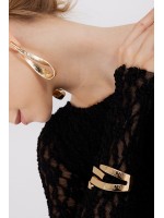 Sculpted Drop Earrings – Clarisse Jewelry Clarisse sculpted gold drop küpe – kıvrımlı formda altın küpe