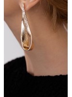 Sculpted Drop Earrings – Clarisse Jewelry Clarisse sculpted gold drop küpe – kıvrımlı formda altın küpe