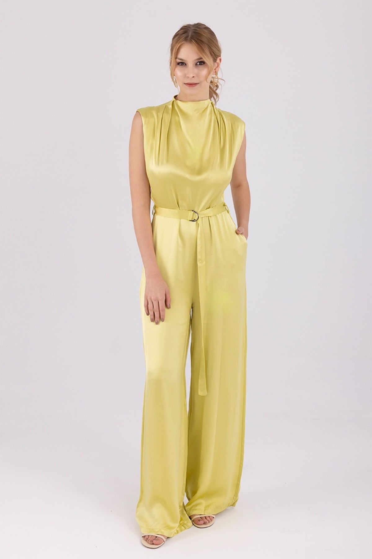 Émeraude satin Jumpsuit