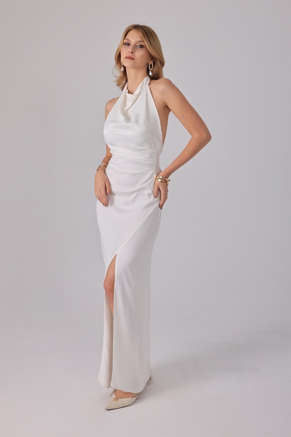 The Swan Satin Dress 