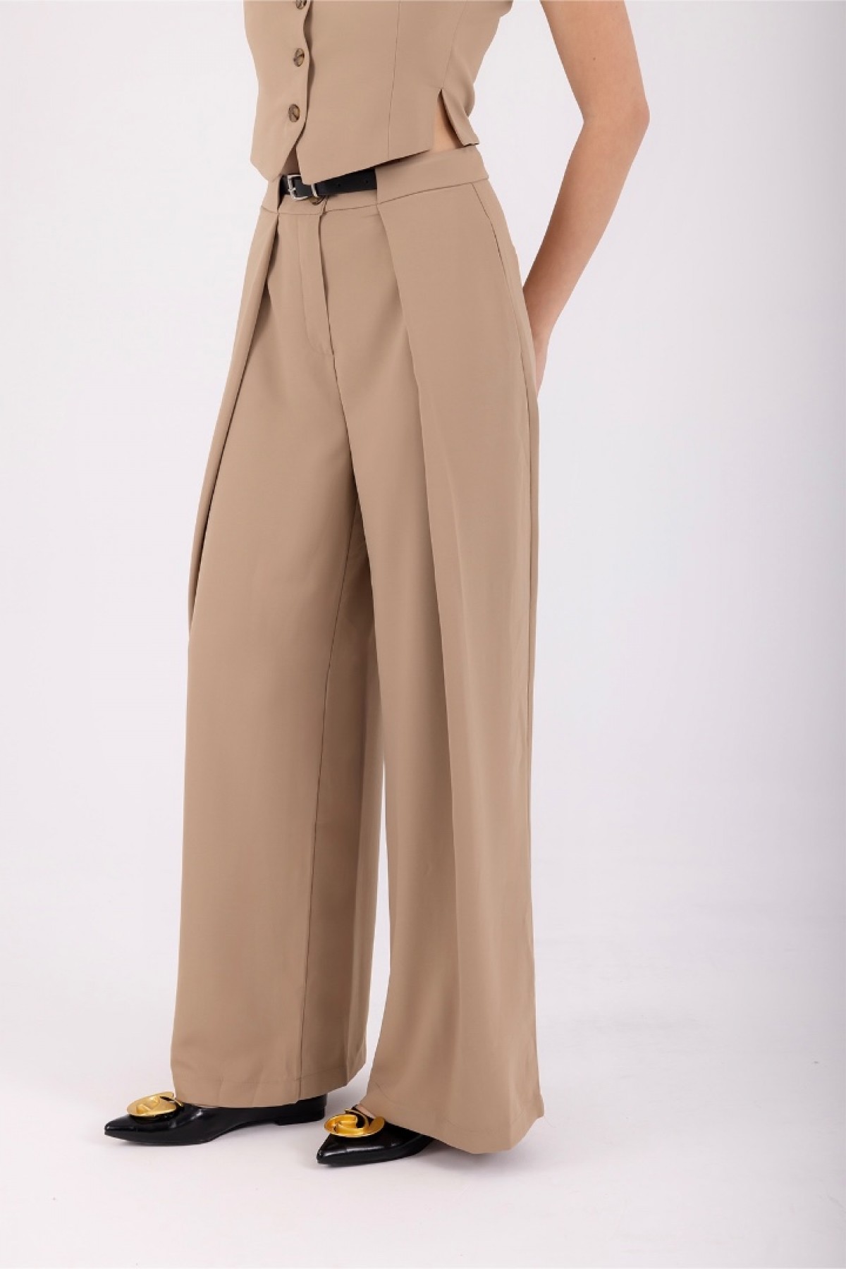 Muse Beige Pantolon - Clarisse Muse Beige Pants Clarisse Koleksiyonu