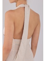 Amélie Jumpsuit – Clarisse İlkbahar/Yaz Clarisse Amélie bej keten tulum