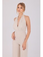 Amélie Jumpsuit – Clarisse İlkbahar/Yaz Clarisse Amélie bej keten tulum