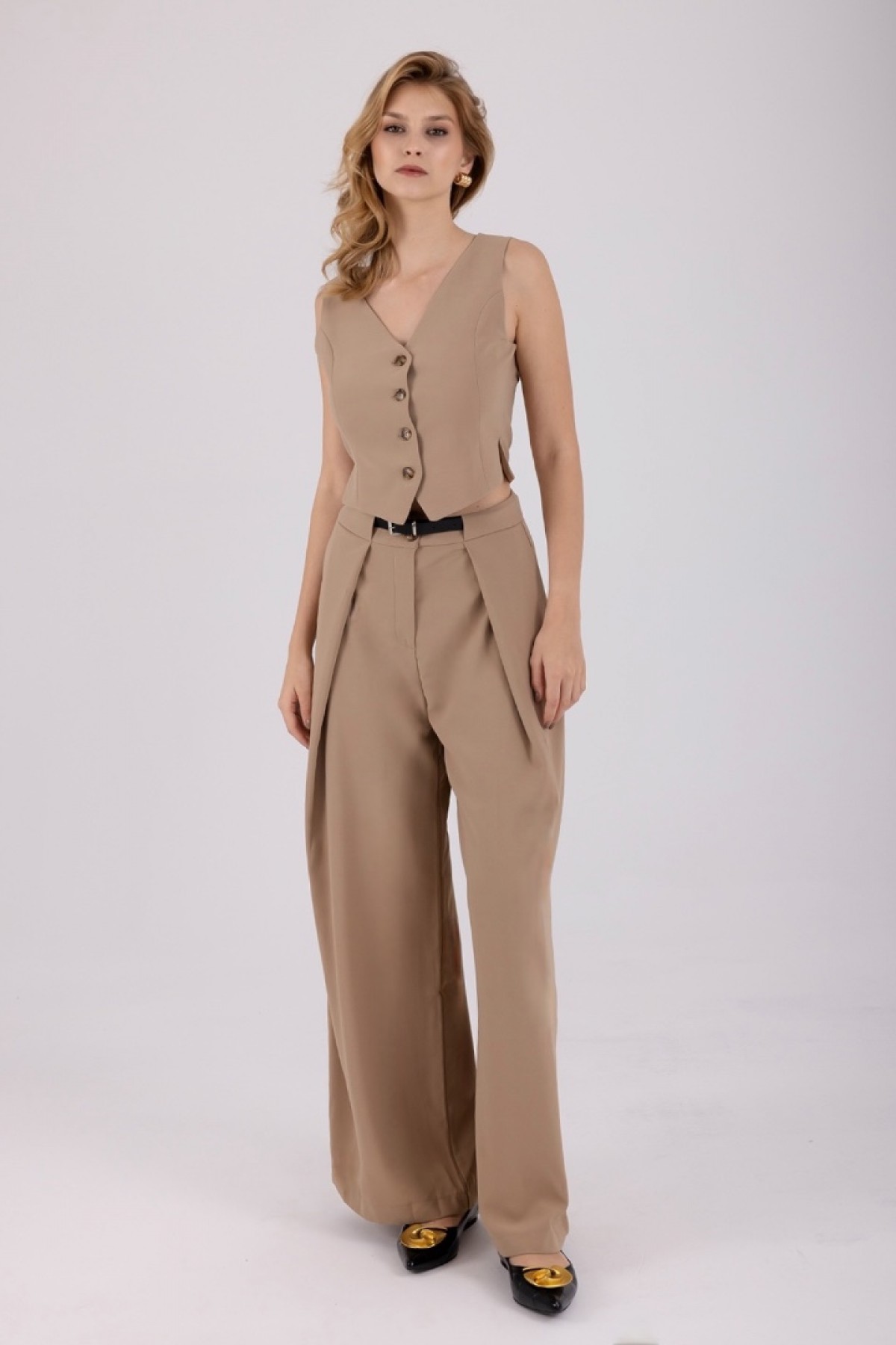 Muse Beige Pantolon - Clarisse Muse Beige Pants Clarisse Koleksiyonu