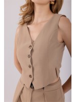 Muse Beige Yelek - Clarisse Muse Beige Vest Clarisse Yelek Koleksiyonu