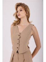 Muse Beige Yelek - Clarisse Muse Beige Vest Clarisse Yelek Koleksiyonu
