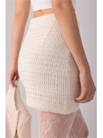 Lune Blanche Skirt - Beyaz Mini Etek Clarisse Lune Blanche Beyaz Mini Etek